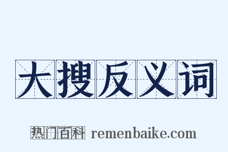 大搜反义词是什么意思的图片
